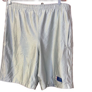 VINTAGE NBA Elevation Shorts Mens M Gray Basketball Pockets Drawstring